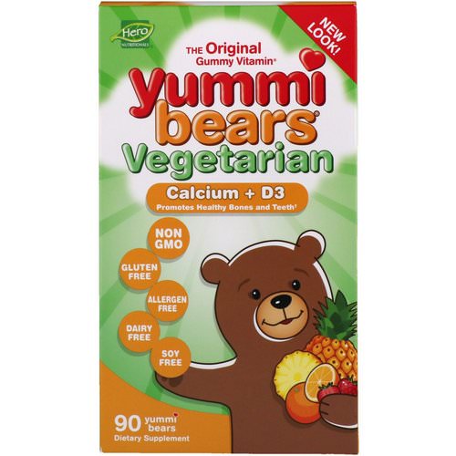 Hero Nutritional Products, Yummi Bears Vegetarian, Calcium + D3, 90 Gummy Bears Review