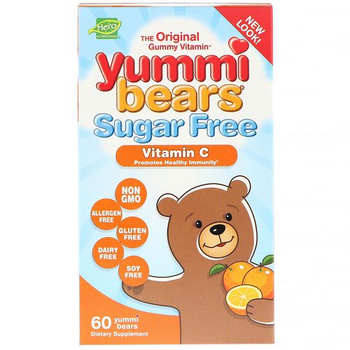 Hero Nutritional Products, Yummi Bears, Vitamin C, Sugar Free, All Natural Fruit Flavors, 60 Gummy Bears Review