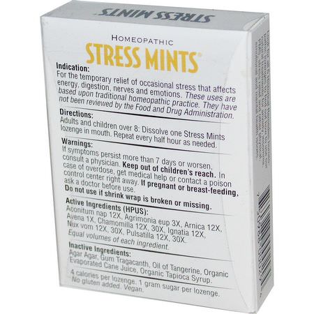 鎮靜, 補品: Historical Remedies, Stress Mints, 30 Homeopathic Lozenges
