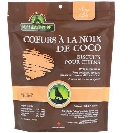 寵物零食, 寵物: Holistic Blend, My Healthy Pet, Coconut Hearts, Canine Biscuits, 8.29 oz (235 g)
