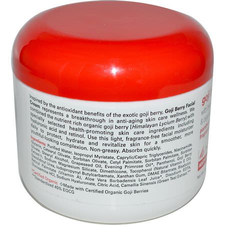 乳霜, 玻尿酸血清: Home Health, Goji Berry Facial Cream, 4 oz (113 g)