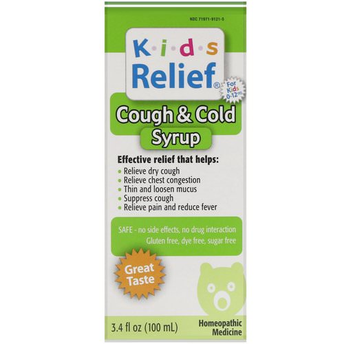 Homeolab USA, Kids Relief, Cough & Cold Syrup, 3.4 fl oz (100 ml) Review