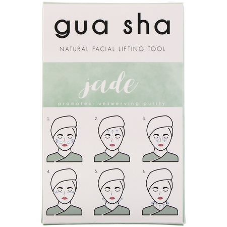 護膚禮品, 護膚: Honey Belle, Jade Gua Sha, Natural Facial Lifting Tool, Jade, 1 Tool