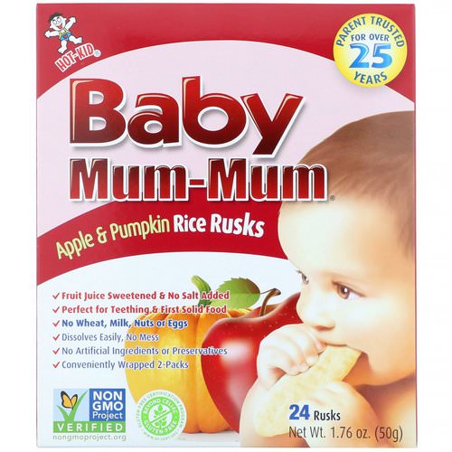 Hot Kid, Baby Mum-Mum, Apple & Pumpkin Rice Rusks, 24 Rusks, 1.76 oz (50 g) Review