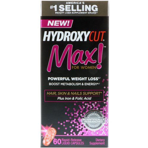 Hydroxycut, Max! for Women, 60 Rapid-Release Liquid Capsules Review