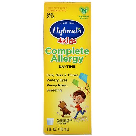 兒童順勢療法, 兒童草藥: Hyland's, 4 Kids, Complete Allergy, Daytime, 4 fl. oz (118 ml)