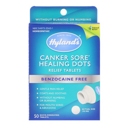 Hyland's, Canker Sore Healing Dots Relief Tablets, 50 Quick-Dissolving Tablets Review