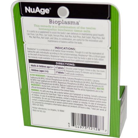 順勢療法, 草藥: Hyland's, NuAge, Bioplasma, 125 Tablets