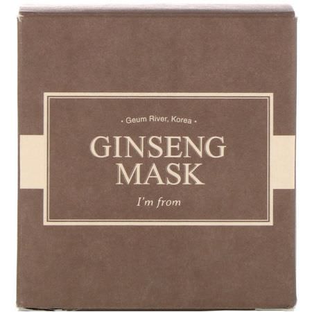 K美容面膜, 果皮: I'm From, Ginseng Mask, 120 g