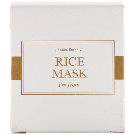 K美容面膜, 果皮: I'm From, Rice Mask, 3.88 oz (110 g)