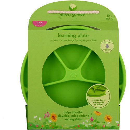i play Inc, Green Sprouts, Learning Plate, Green, 12+ Months, 1 Plate, 10 oz (296 ml) Review
