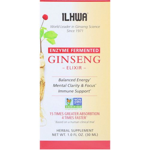 Ilhwa, Ginseng, Elixir, Enzyme Fermented, 1 fl oz (30 ml) Review