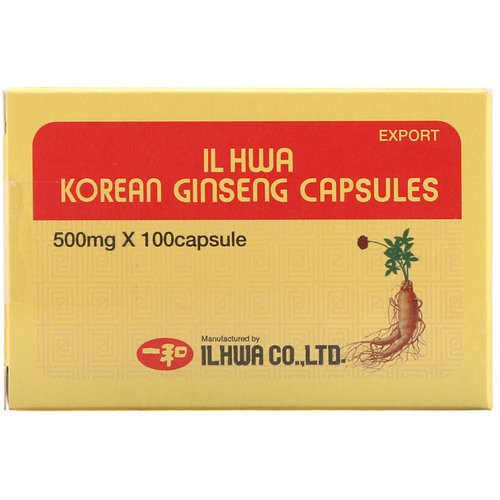 Ilhwa, Korean Ginseng Capsules, 500 mg, 100 Capsules Review