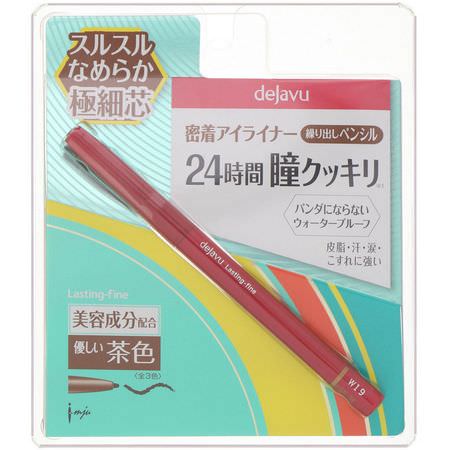 眼線筆, 眼睛: Imju, Dejavu, Lasting-Fine Retractable Eyeliner Pencil, Dark Brown, 0.005 oz (0.15 g)