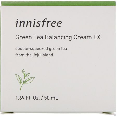 綠茶護膚, K美容保濕霜: Innisfree, Green Tea Balancing Cream EX, 1.69 oz (50 ml)