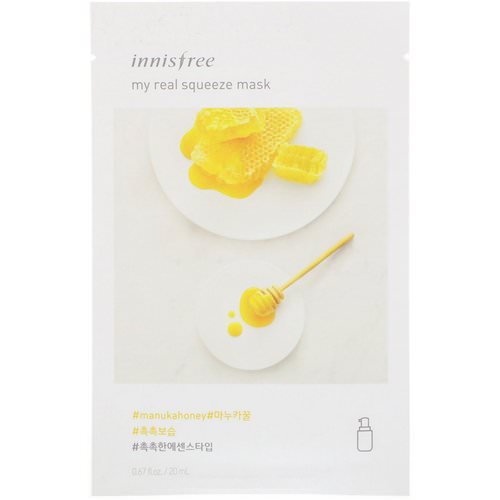 Innisfree, My Real Squeeze Mask, Manuka Honey, 1 Sheet, 0.67 fl oz (20 ml) Review