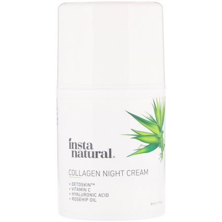 InstaNatural Night Moisturizers Creams Collagen Beauty - 膠原蛋白, 夜間保濕霜, 乳霜, 面部保濕霜