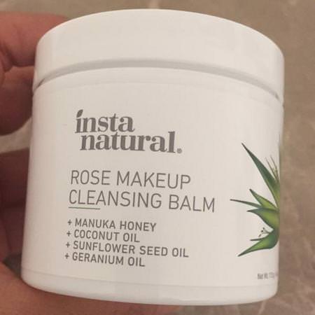 InstaNatural, Rose Makeup Cleansing Balm, Hydrating, 0.5 oz (14 g)