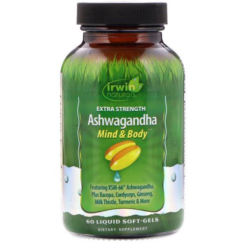 Irwin Naturals, Extra Strength Ashwagandha, 60 Liquid Soft-Gels Review