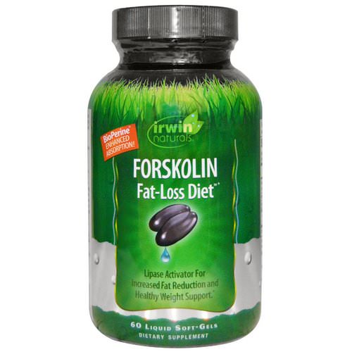 Irwin Naturals, Forskolin, Fat-Loss Diet, 60 Liquid Soft-Gels Review