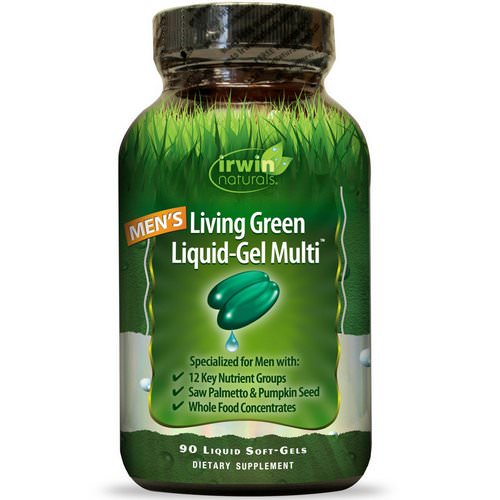 Irwin Naturals, Men's Living Green Liquid-Gel Multi, 90 Liquid Soft-Gels Review