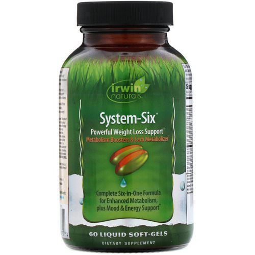 Irwin Naturals, System-Six, Powerful Weight Loss Support, 60 Liquid Soft-Gels Review