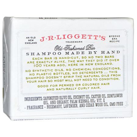 洗髮水, 護髮: J.R. Liggett's, Old-Fashioned Bar Shampoo, Herbal Formula, 3.5 oz (99 g)