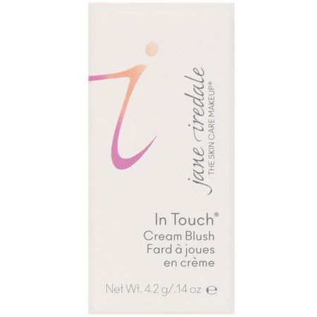 臉紅, 臉部: Jane Iredale, In Touch, Cream Blush, Clarity, 0.14 oz (4.2 g)