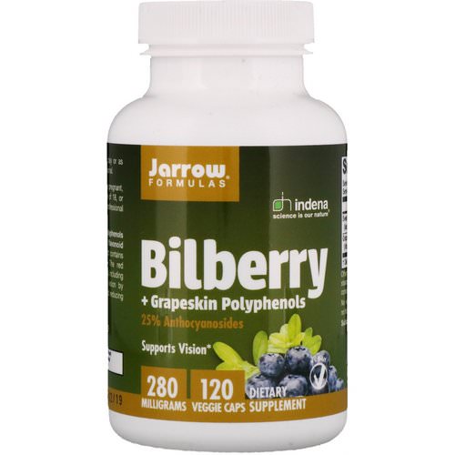 Jarrow Formulas, Bilberry + Grapeskin Polyphenols, 280 mg, 120 Veggie Caps Review