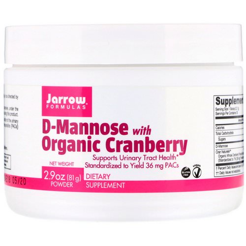 Jarrow Formulas, D-Mannose with Organic Cranberry, 2.9 oz (81 g) Review