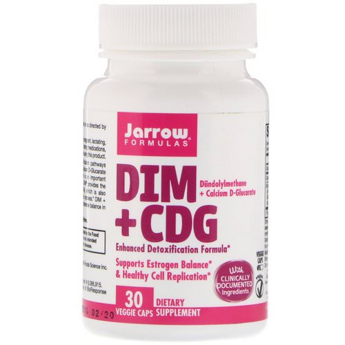 Jarrow Formulas, DIM + CDG, Enhanced Detoxification Formula, 30 Veggie Caps Review