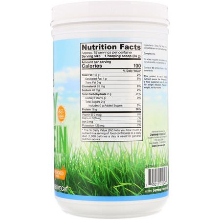 乳清蛋白, 運動營養: Jarrow Formulas, Grass Fed Whey Protein, Unflavored, 12.7 oz (360 g)