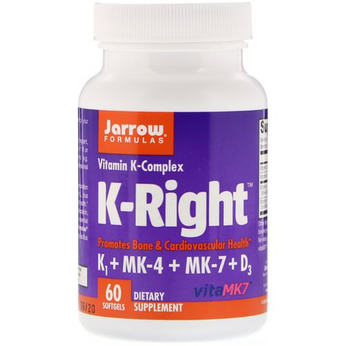 Jarrow Formulas, K-Right, Vitamin K Complex, 60 Softgels Review