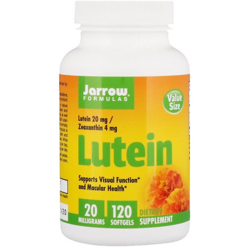 Jarrow Formulas, Lutein, 20 mg, 120 Softgels Review