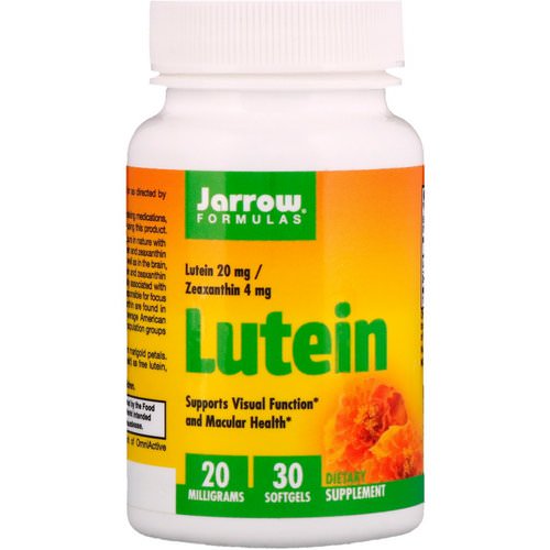 Jarrow Formulas, Lutein, 20 mg, 30 Softgels Review