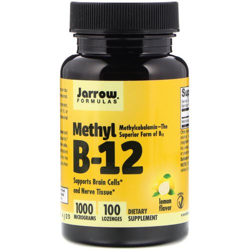 Jarrow Formulas, Methyl B-12, Lemon Flavor, 1000 mcg, 100 Lozenges Review