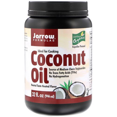 Jarrow Formulas, Organic Coconut Oil, Expeller Pressed, 32 fl oz (946 ml) Review