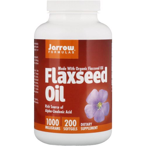 Jarrow Formulas, Organic, Flaxseed Oil, 1,000 mg, 200 Softgels Review