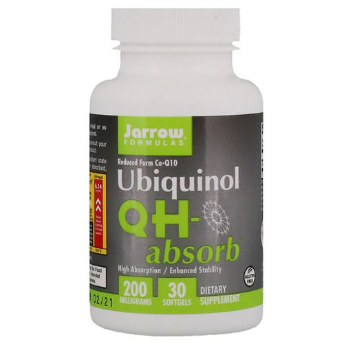 Jarrow Formulas, QH-Absorb, Ubiquinol, 200 mg, 30 Softgels Review