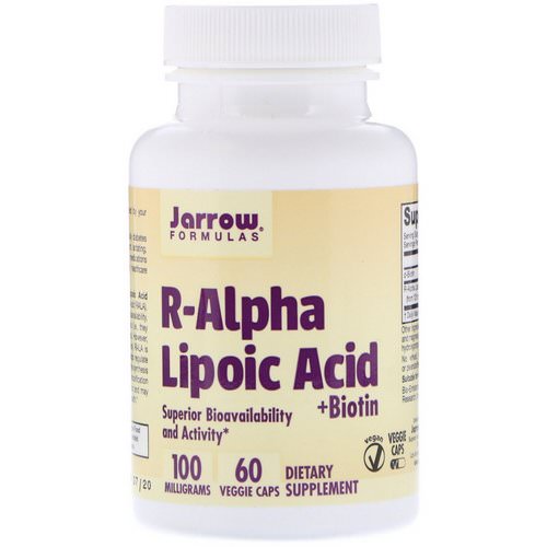 Jarrow Formulas, R-Alpha Lipoic Acid + Biotin, 60 Veggie Caps Review