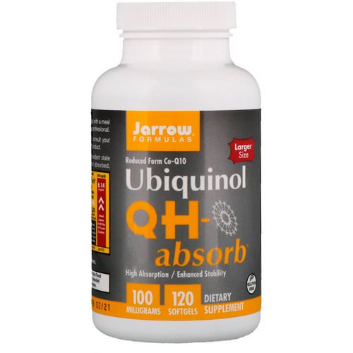 Jarrow Formulas, Ubiquinol, QH-Absorb, 100 mg, 120 Softgels Review