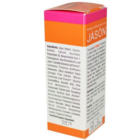 維生素C血清, 緊緻: Jason Natural, C-Effects, Hyper-C Serum, Anti-Aging Daily Spot Treatment, 1 fl oz (30 ml)