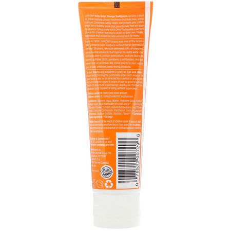 無氟化物, 牙膏: Jason Natural, Kids Only! Toothpaste, Orange, 4.2 oz (119 g)
