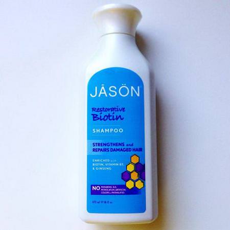Jason Natural, Restorative Biotin Shampoo, 16 fl oz (473 ml)