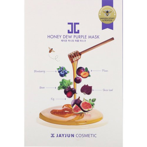 Jayjun Cosmetic, Honey Dew Purple Mask, 5 Masks, 25 ml Each Review