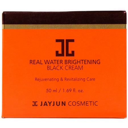 K-美容保濕霜, 乳霜: Jayjun Cosmetic, Real Water Brightening Black Cream, 1.69 fl oz (50 ml)