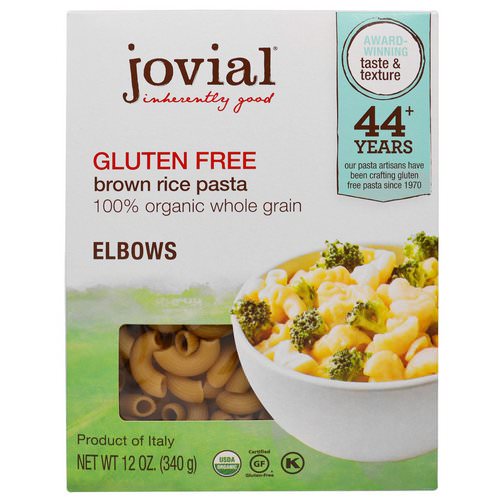 Jovial, Organic Brown Rice Pasta, Elbows, Gluten Free, 12 oz (340 g) Review