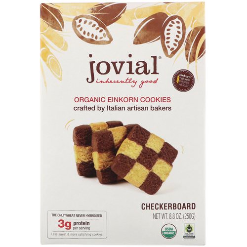 Jovial, Organic Einkorn Cookies, Checkerboard, 8.8 oz (250 g) Review