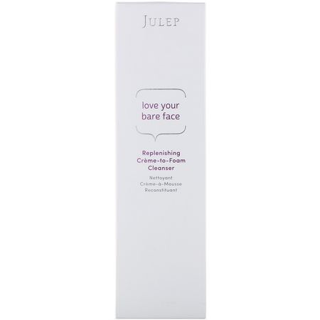 清潔劑, 洗面奶: Julep, Love Your Bare Face, Replenishing Creme-to-Foam Cleanser, 4 fl oz (118 ml)
