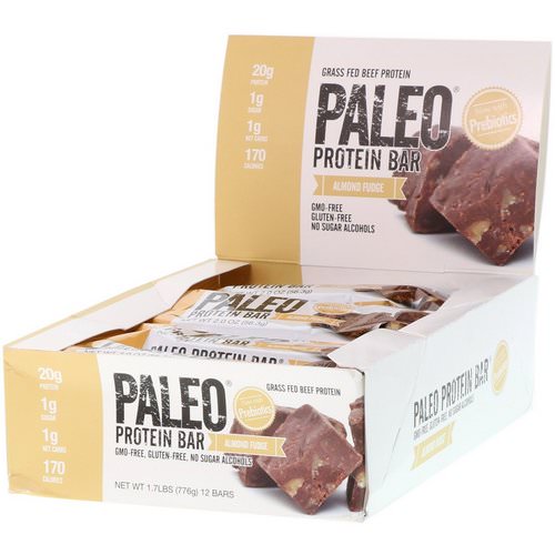 Julian Bakery, Paleo Protein Bar, Almond Fudge, 12 Bars, 2.0 oz (56.3 g) Each Review